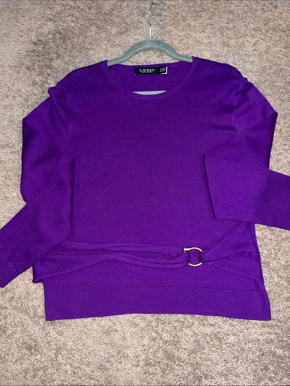 LAUREN RALPH LAUREN PURPLE Crewneck Sweater Sz. XL